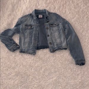 Cropped jean jacket